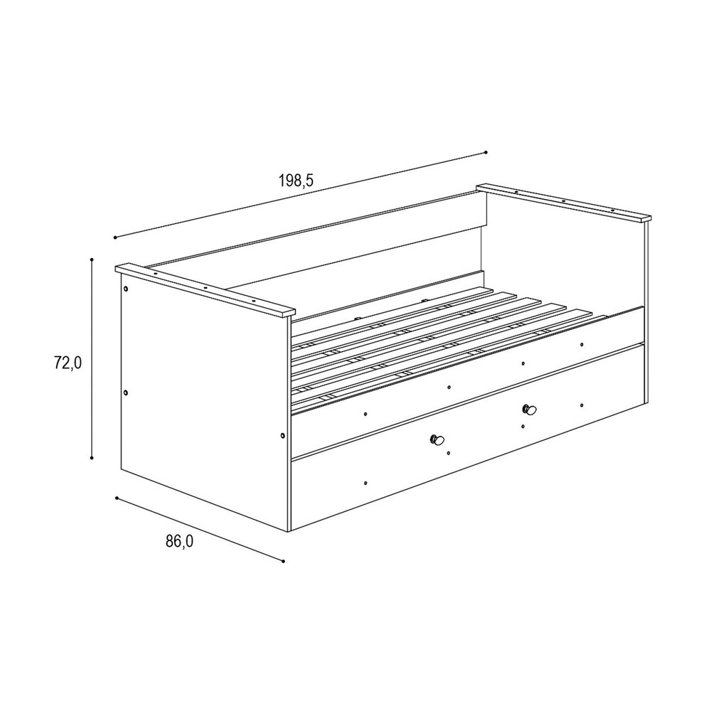 Diván Cama Ecopack Blanco