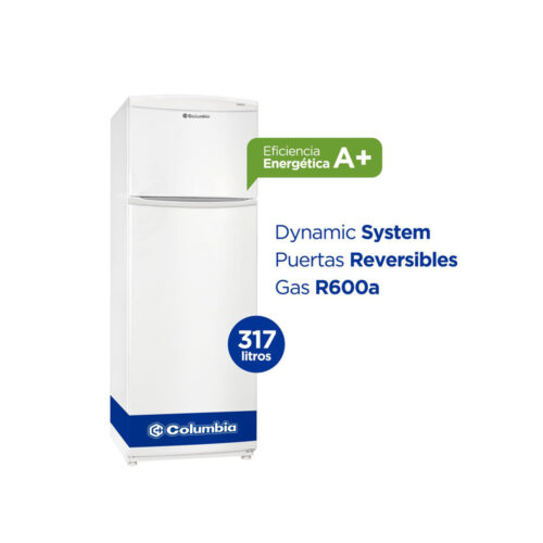 Heladera con Freezer A+ 317L de capacidad Blanco - CHD 32/9